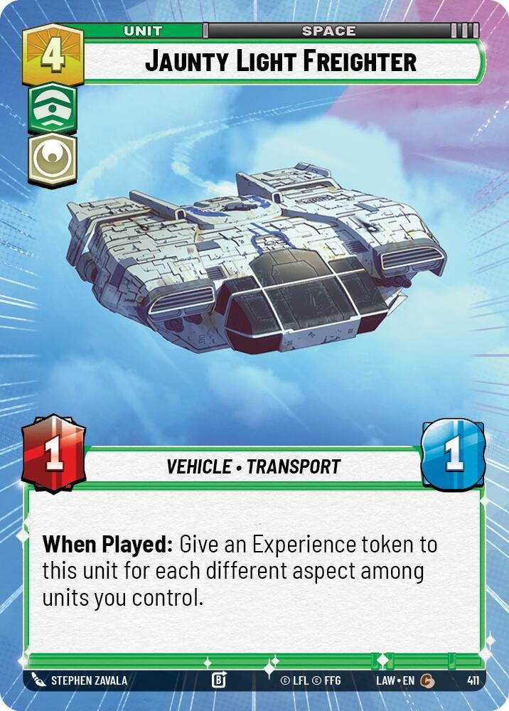 Image for Jaunty Light Frieghter (Hyperspace) (411) (A Lawless Time) - Star Wars: Unlimited