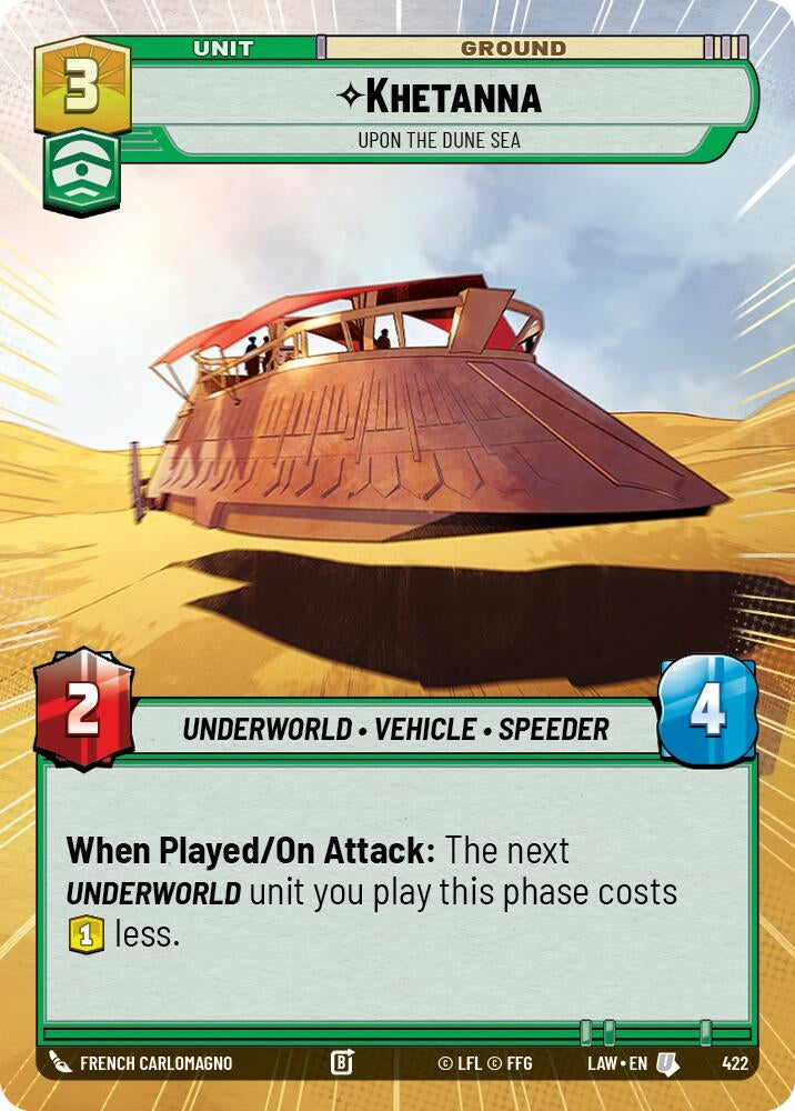 Image for Khetanna - Upon the Dune Sea (Hyperspace) (422) (A Lawless Time) - Star Wars: Unlimited