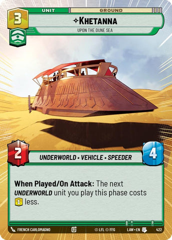 Image for Khetanna - Upon the Dune Sea (Hyperspace) (422) (A Lawless Time) - Star Wars: Unlimited