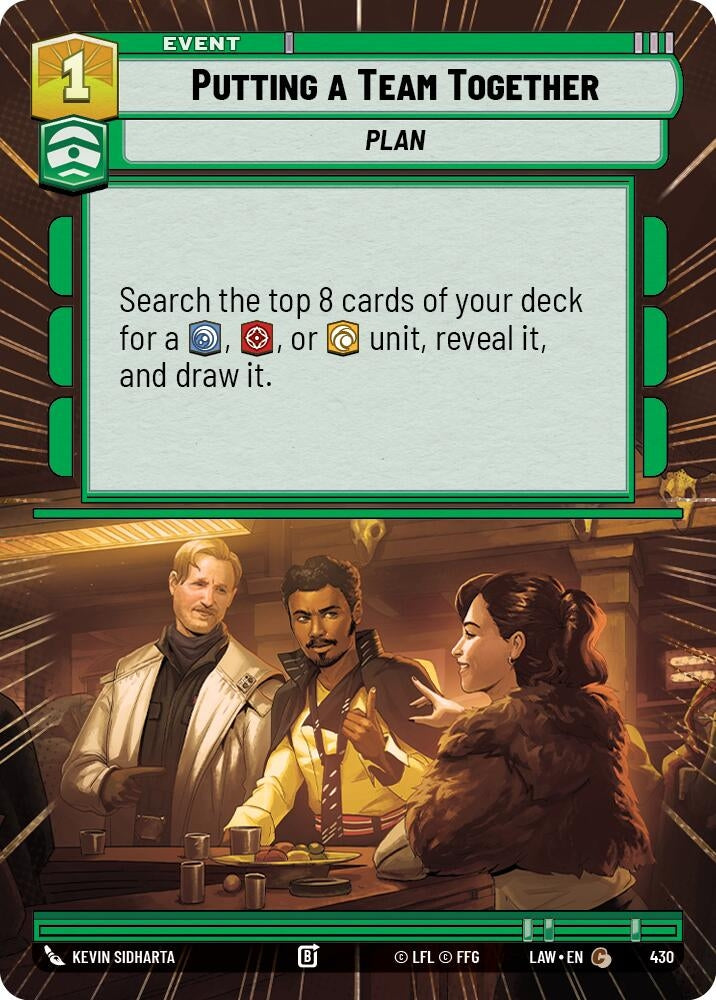 Image for Putting a Team Together (Hyperspace) (430) (A Lawless Time) - Star Wars: Unlimited