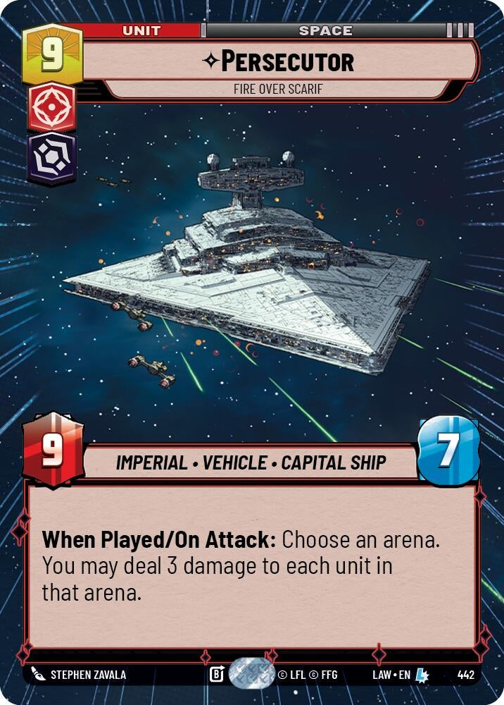 Image for Persecutor - Fire Over Scarif (Hyperspace) (442) (A Lawless Time) - Star Wars: Unlimited