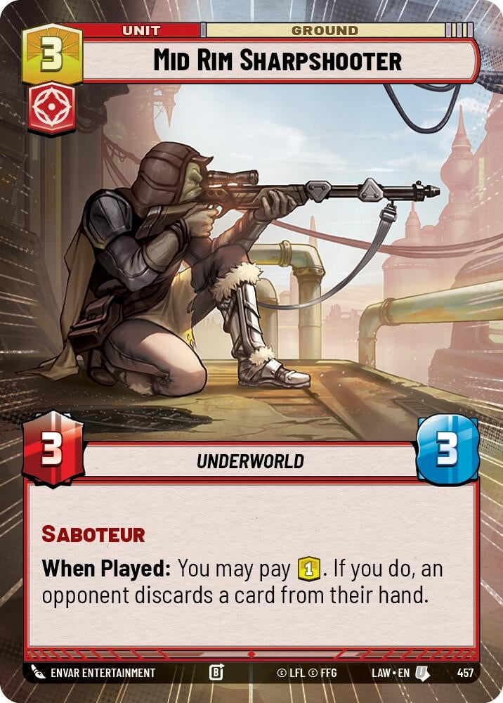 Image for Mid Rim Sharpshooter (Hyperspace) (457) (A Lawless Time) - Star Wars: Unlimited
