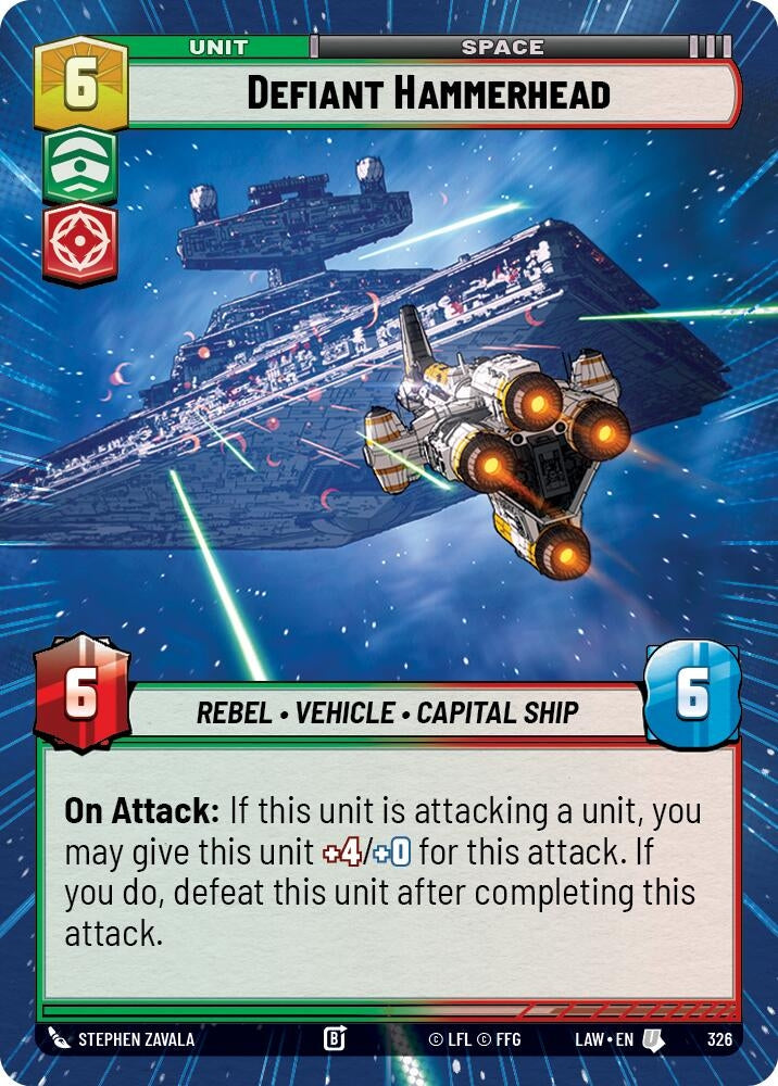 Image for Defiant Hammerhead (Hyperspace) (326) (A Lawless Time) - Star Wars: Unlimited