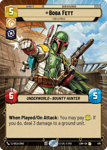 Image for Boba Fett - For a Price (Hyperspace) (478) (A Lawless Time) - Star Wars: Unlimited