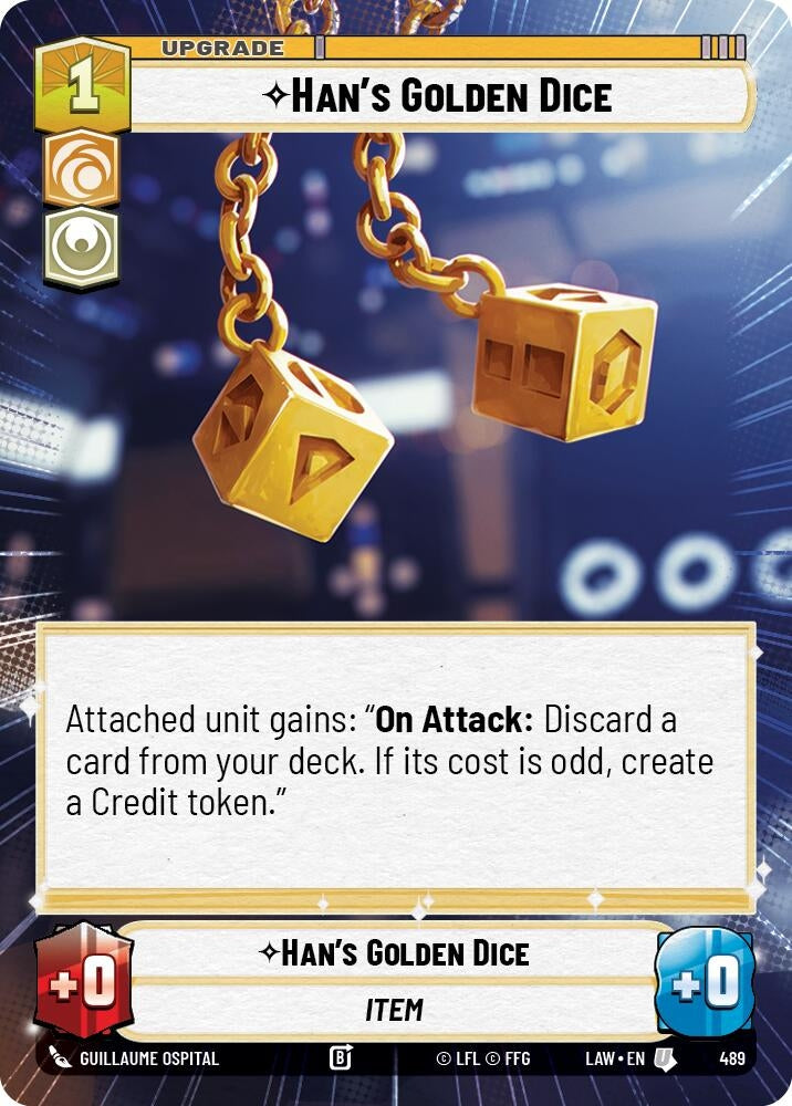 Image for Han's Golden Dice (Hyperspace) (489) (A Lawless Time) - Star Wars: Unlimited