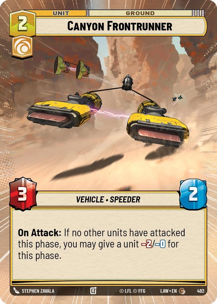 Image for Canyon Frontrunner (Hyperspace) (492) (A Lawless Time) - Star Wars: Unlimited