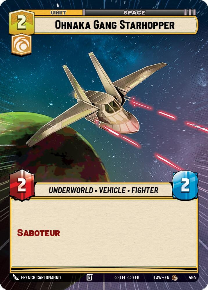 Image for Ohnaka Gang Starhopper (Hyperspace) (494) (A Lawless Time) - Star Wars: Unlimited
