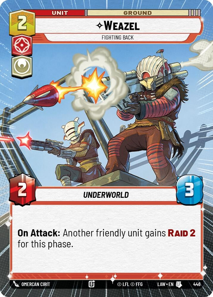 Image for Weazel - Fighting Back (Hyperspace) (446) (A Lawless Time) - Star Wars: Unlimited