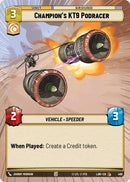 Image for Champion's KT-9 Podracer (Hyperspace) (496) (A Lawless Time) - Star Wars: Unlimited