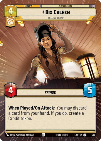 Image for Bix Caleen - Selling Scrap (Hyperspace) (500) (A Lawless Time) - Star Wars: Unlimited