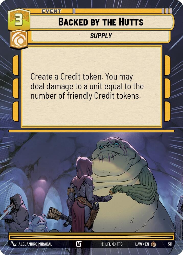 Image for Backed by the Hutts (Hyperspace) (511) (A Lawless Time) - Star Wars: Unlimited