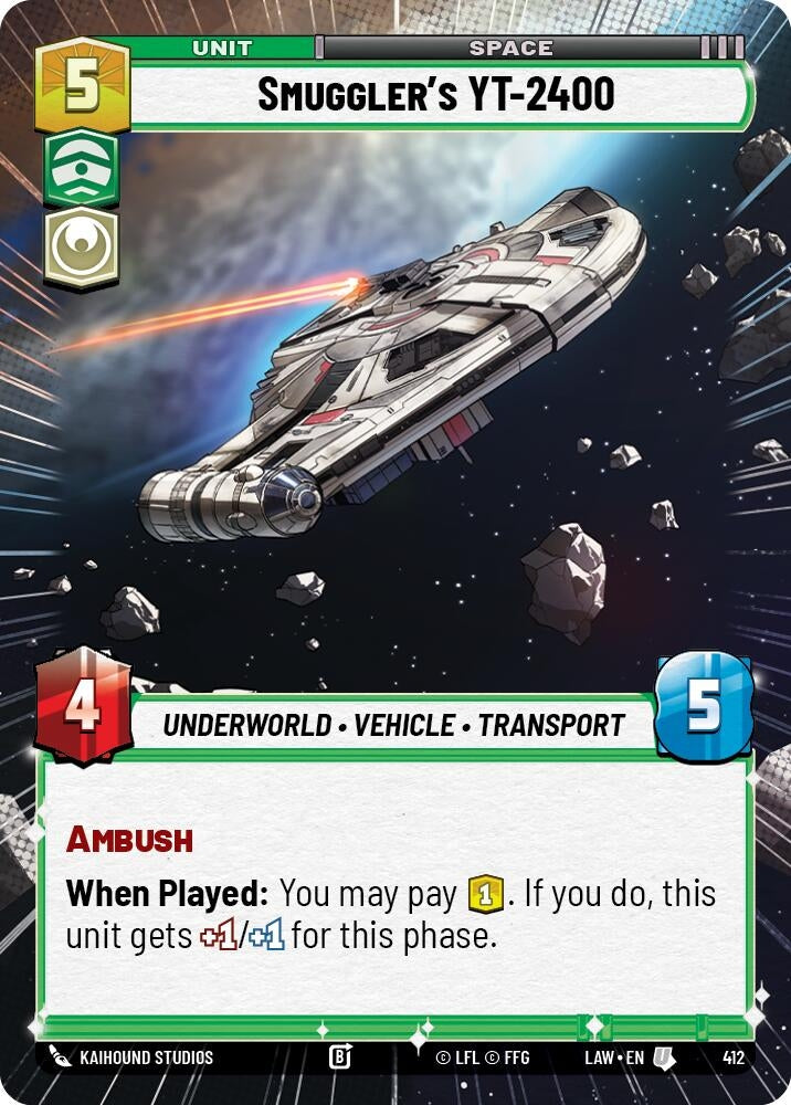 Image for Smuggler's YT-2400 (Hyperspace) (412) (A Lawless Time) - Star Wars: Unlimited