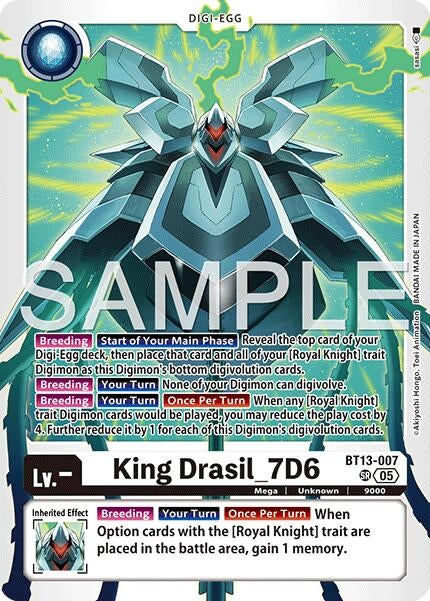 Image for King Drasil_7D6 (Reprint) (BT13-007 SR) (Advanced Booster Digimon Generation) (AD-01) - Digimon Card Game