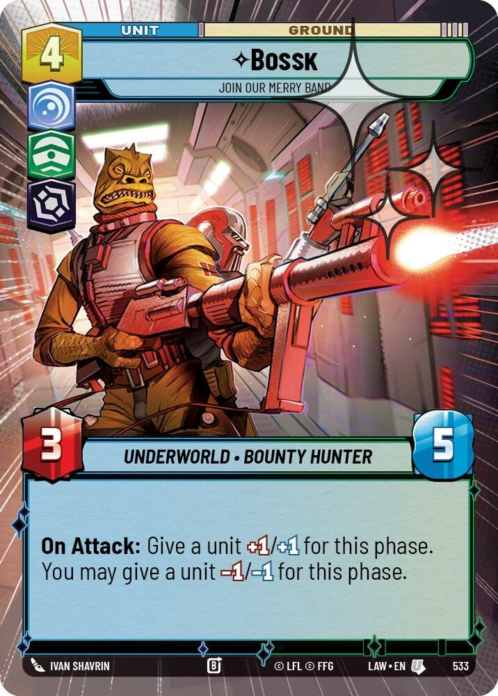 Image for Bossk - Join Our Merry Band (Hyperspace Foil) (533) (A Lawless Time) - Star Wars: Unlimited