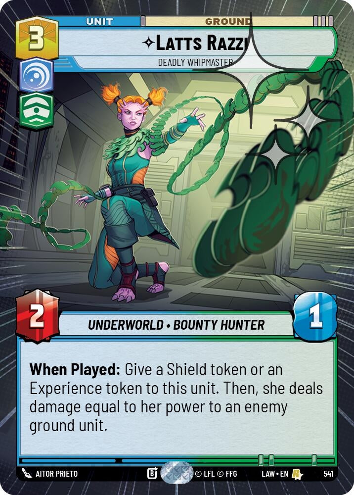Image for Latts Razzi - Deadly Whipmaster (Hyperspace Foil) (541) (A Lawless Time) - Star Wars: Unlimited