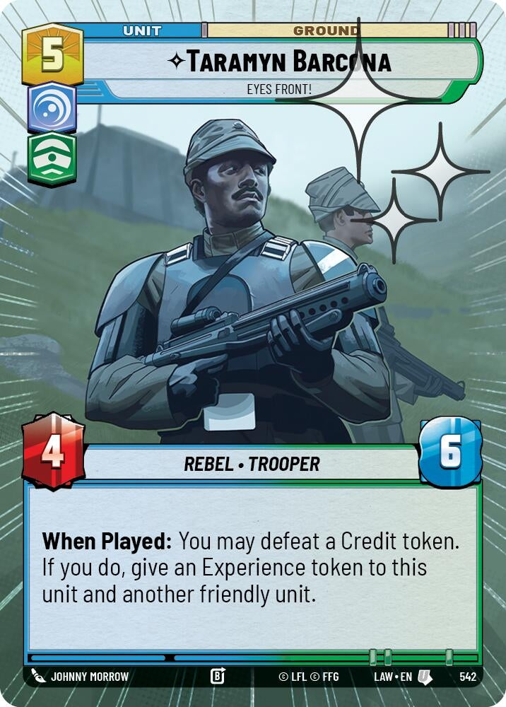 Image for Taramyn Barcona - Eyes Front! (Hyperspace Foil) (542) (A Lawless Time) - Star Wars: Unlimited