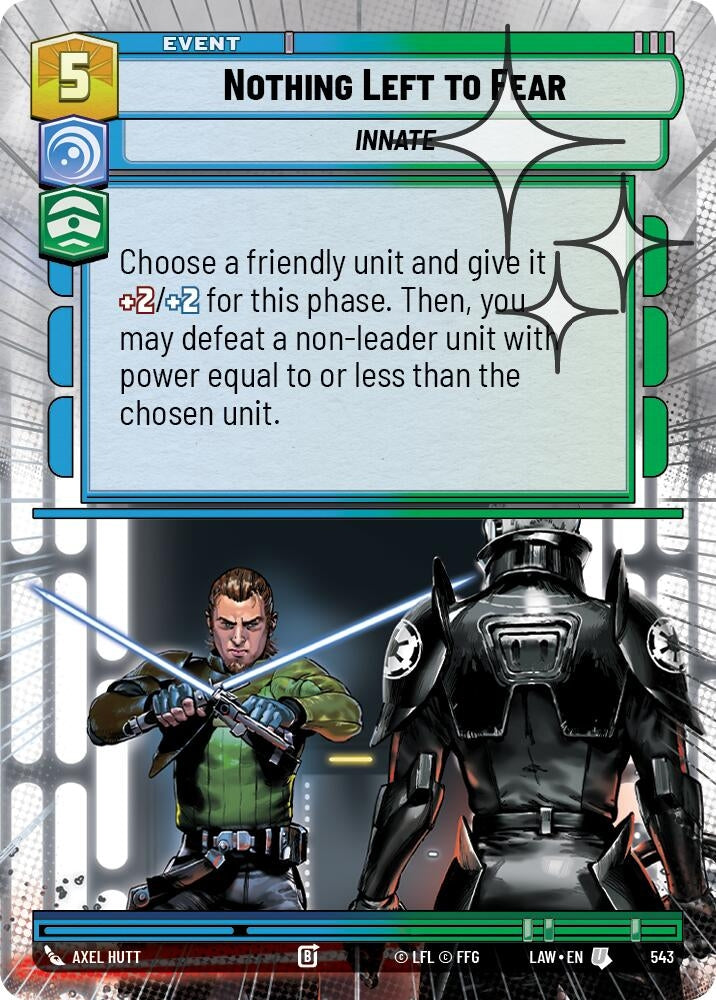 Image for Nothing Left to Fear (Hyperspace Foil) (543) (A Lawless Time) - Star Wars: Unlimited