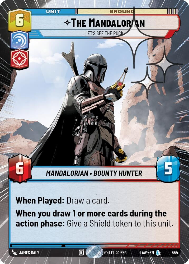 Image for The Mandalorian - Let's See The Puck (Hyperspace Foil) (554) (A Lawless Time) - Star Wars: Unlimited
