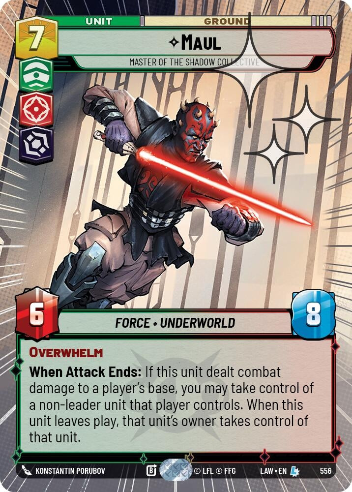 Image for Maul - Master of the Shadow Collective (Hyperspace Foil) (556) (A Lawless Time) - Star Wars: Unlimited
