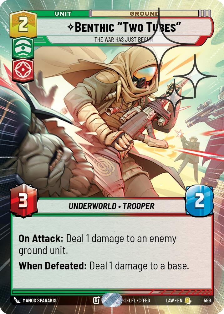 Image for Benthic "Two Tubes" - The War Has Just Begun (Hyperspace Foil) (559) (A Lawless Time) - Star Wars: Unlimited
