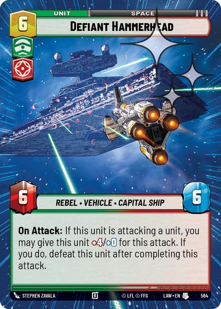 Image for Defiant Hammerhead (Hyperspace Foil) (564) (A Lawless Time) - Star Wars: Unlimited