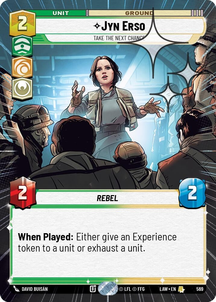 Image for Jyn Erso - Take the Next Chance (Hyperspace Foil) (569) (A Lawless Time) - Star Wars: Unlimited