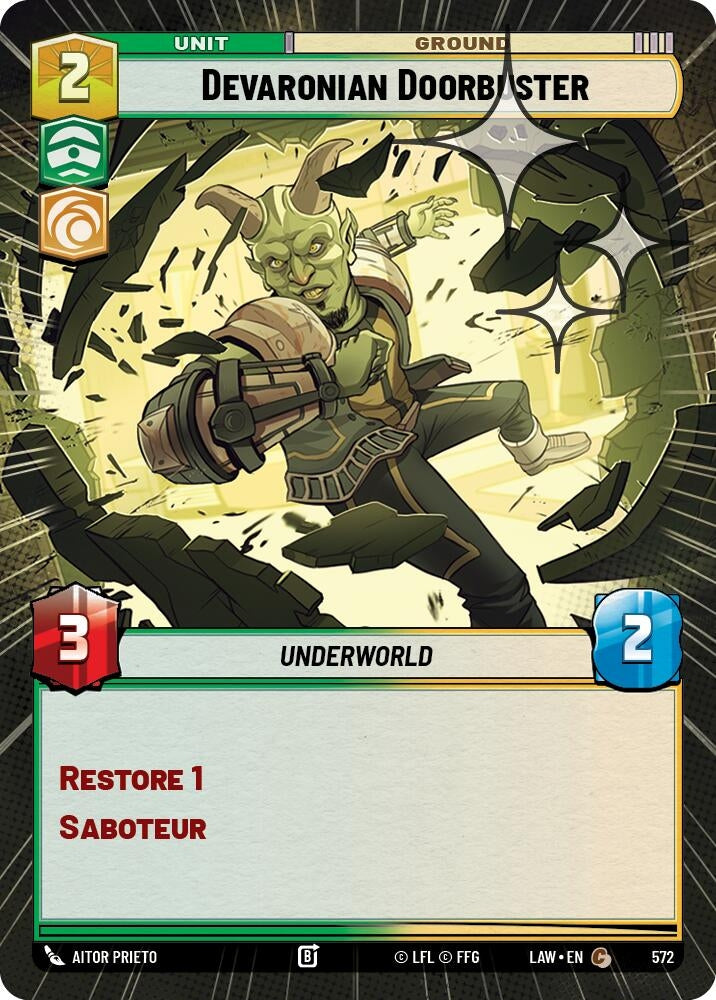 Image for Devaronian Doorbuster (Hyperspace Foil) (572) (A Lawless Time) - Star Wars: Unlimited
