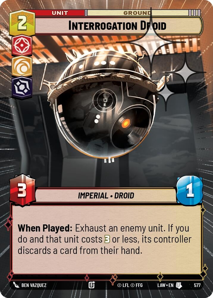 Image for Interrogation Droid (Hyperspace Foil) (577) (A Lawless Time) - Star Wars: Unlimited