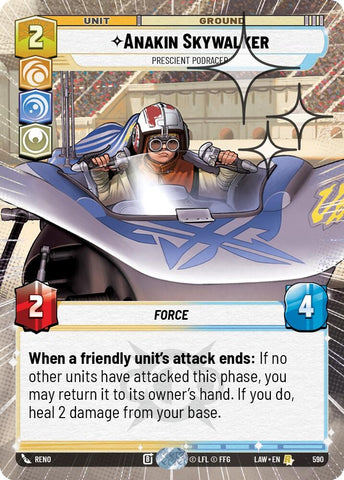 Image for Anakin Skywalker - Prescient Podracer (Hyperspace Foil) (590) (A Lawless Time) - Star Wars: Unlimited