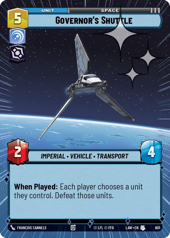 Image for Governor's Shuttle (Hyperspace Foil) (601) (A Lawless Time) - Star Wars: Unlimited