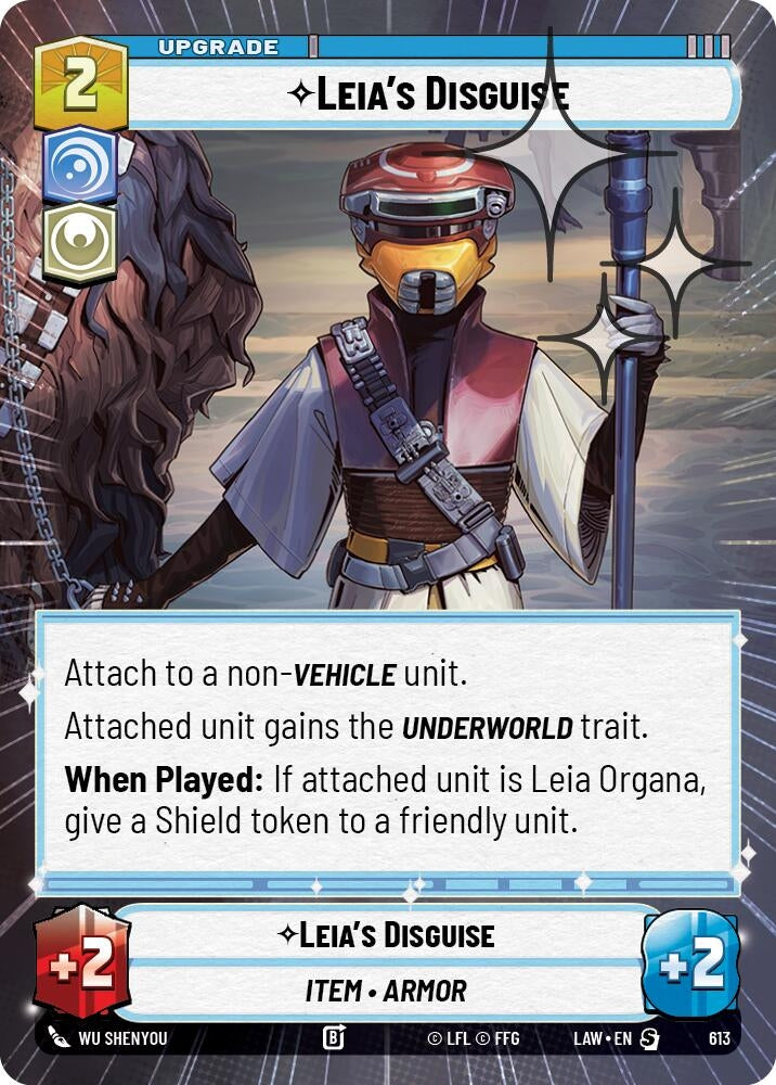 Image for Leia's Disguise (Hyperspace Foil) (613) (A Lawless Time) - Star Wars: Unlimited