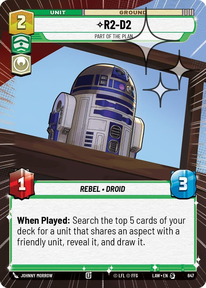 Image for R2-D2 - Part of the Plan (Hyperspace Foil) (647) (A Lawless Time) - Star Wars: Unlimited