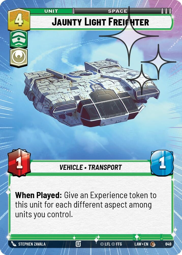 Image for Jaunty Light Frieghter (Hyperspace Foil) (649) (A Lawless Time) - Star Wars: Unlimited