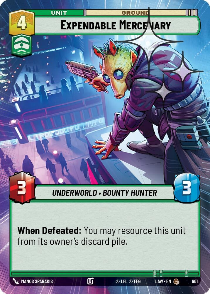 Image for Expendable Mercenary (Hyperspace Foil) (661) (A Lawless Time) - Star Wars: Unlimited