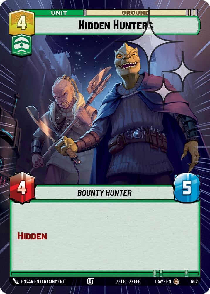 Image for Hidden Hunters (Hyperspace Foil) (662) (A Lawless Time) - Star Wars: Unlimited