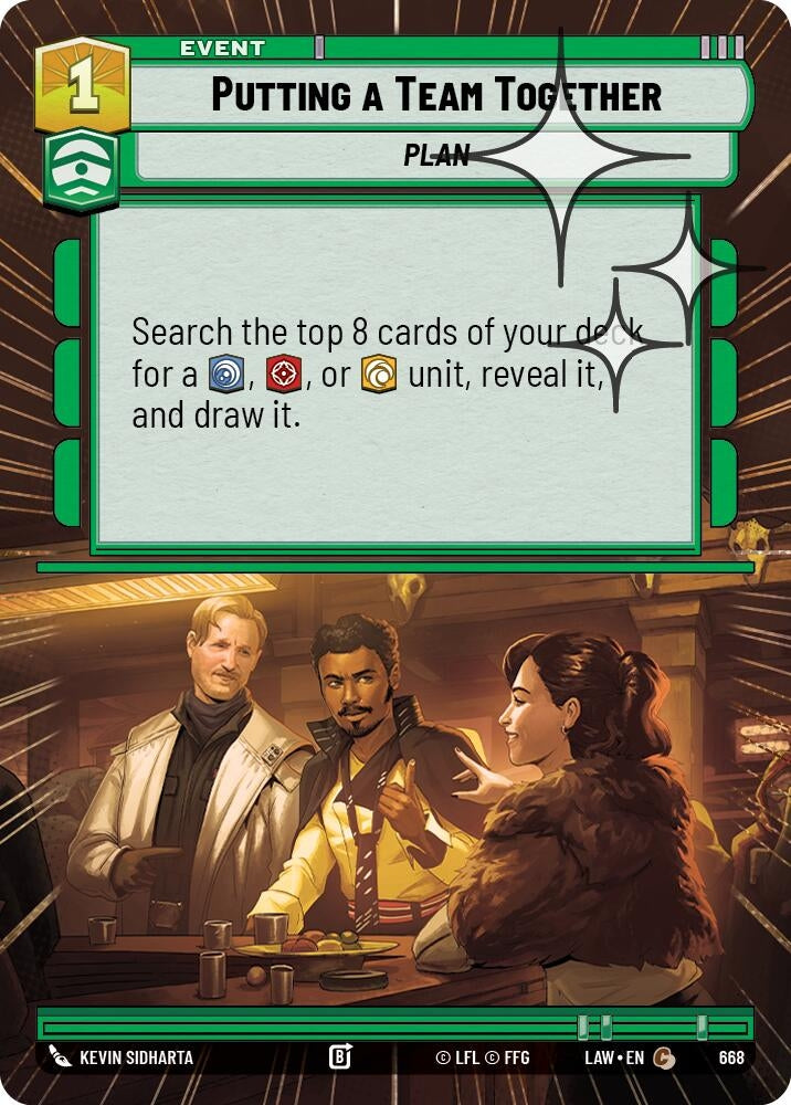 Image for Putting a Team Together (Hyperspace Foil) (668) (A Lawless Time) - Star Wars: Unlimited