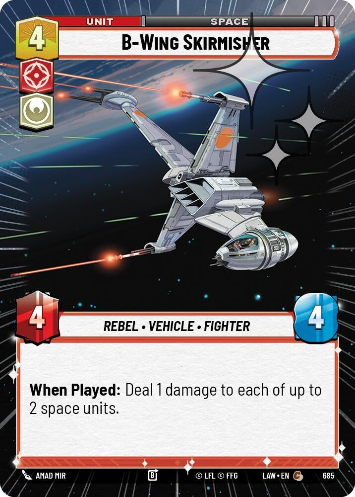 Image for B-Wing Skirmisher (Hyperspace Foil) (685) (A Lawless Time) - Star Wars: Unlimited