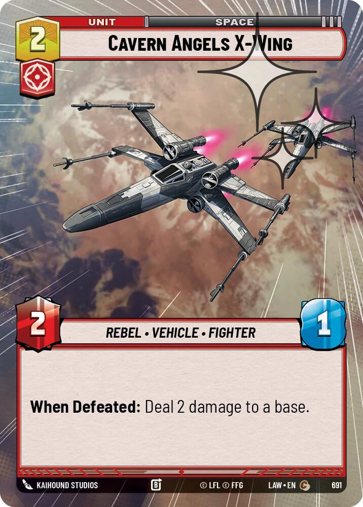 Image for Cavern Angels X-Wing (Hyperspace Foil) (691) (A Lawless Time) - Star Wars: Unlimited