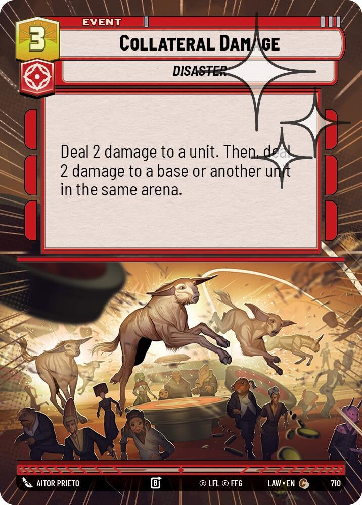 Image for Collateral Damage (Hyperspace Foil) (710) (A Lawless Time) - Star Wars: Unlimited