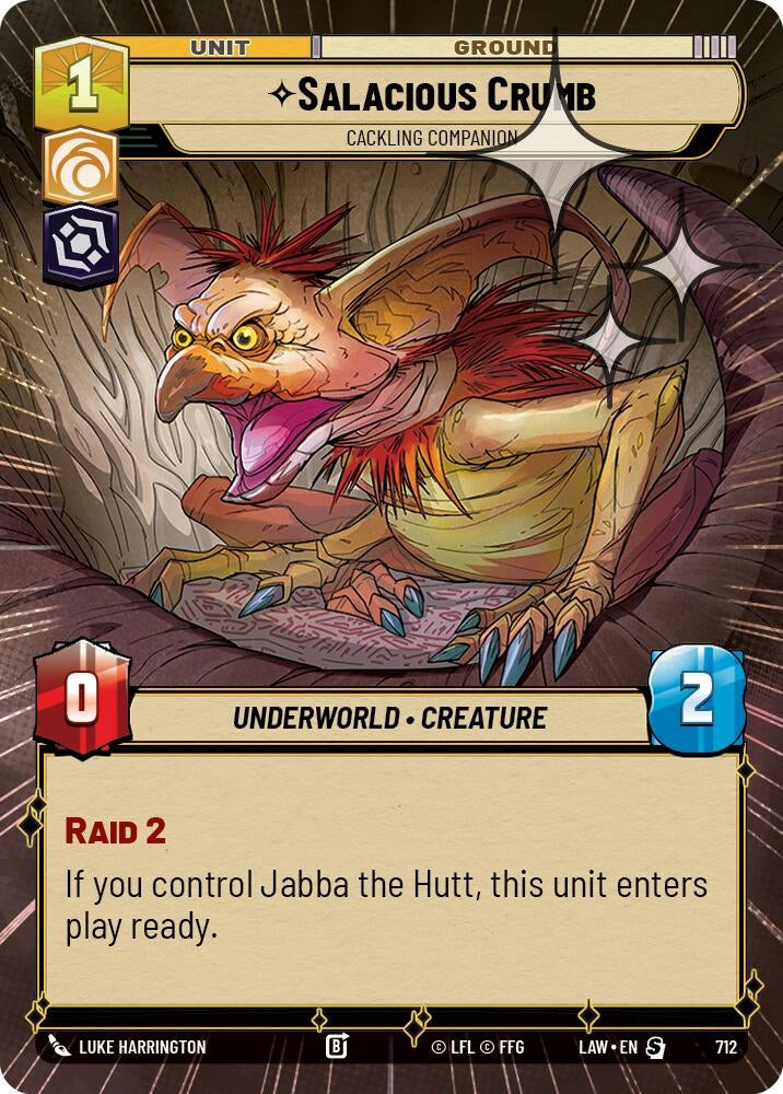 Image for Salacious Crumb - Cackling Companion (Hyperspace Foil) (712) (A Lawless Time) - Star Wars: Unlimited
