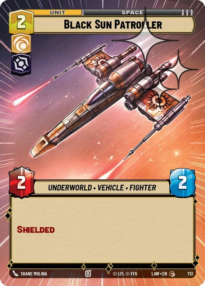 Image for Black Sun Patroller (Hyperspace Foil) (713) (A Lawless Time) - Star Wars: Unlimited