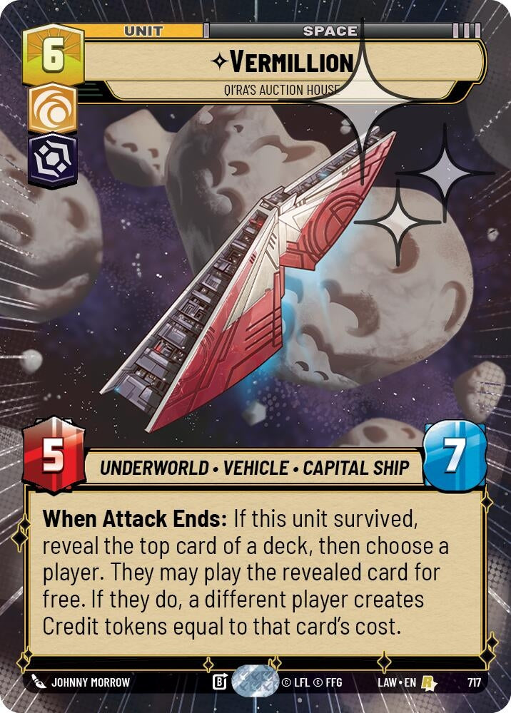 Image for Vermillion - Qi'Ra's Auction House (Hyperspace Foil) (717) (A Lawless Time) - Star Wars: Unlimited