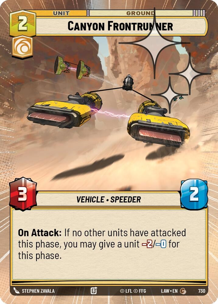 Image for Canyon Frontrunner (Hyperspace Foil) (730) (A Lawless Time) - Star Wars: Unlimited