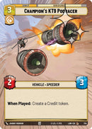 Image for Champion's KT-9 Podracer (Hyperspace Foil) (734) (A Lawless Time) - Star Wars: Unlimited