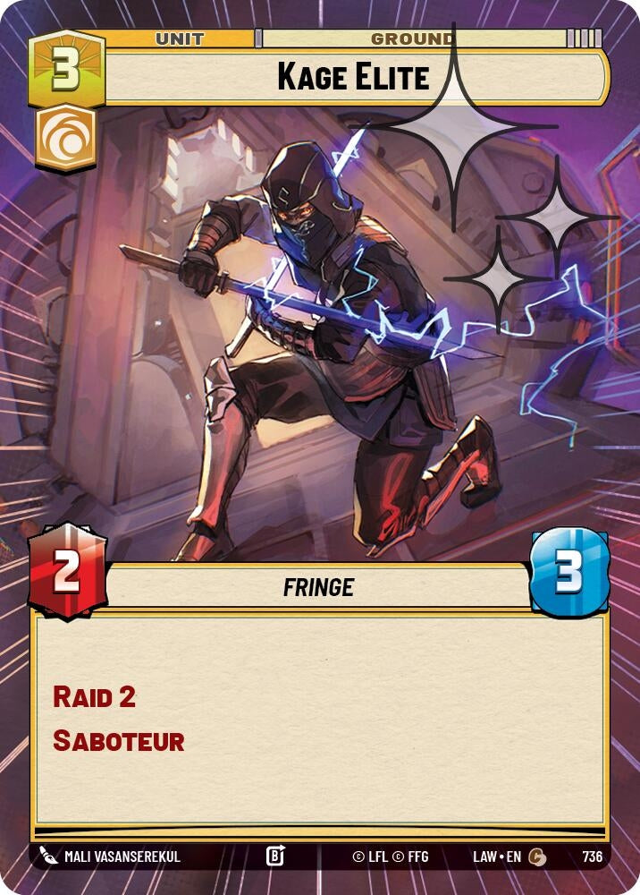 Image for Kage Elite (Hyperspace Foil) (736) (A Lawless Time) - Star Wars: Unlimited