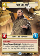 Image for Qui-Gon Jinn - Influencing Chance (Hyperspace Foil) (739) (A Lawless Time) - Star Wars: Unlimited