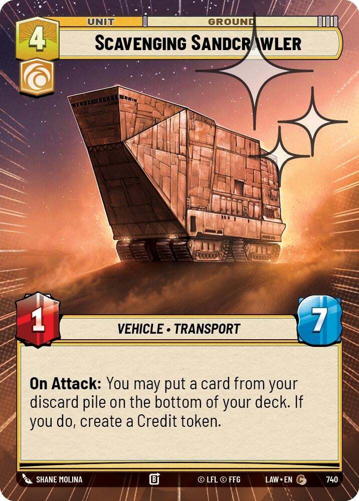 Image for Scavenging Sandcrawler (Hyperspace Foil) (740) (A Lawless Time) - Star Wars: Unlimited