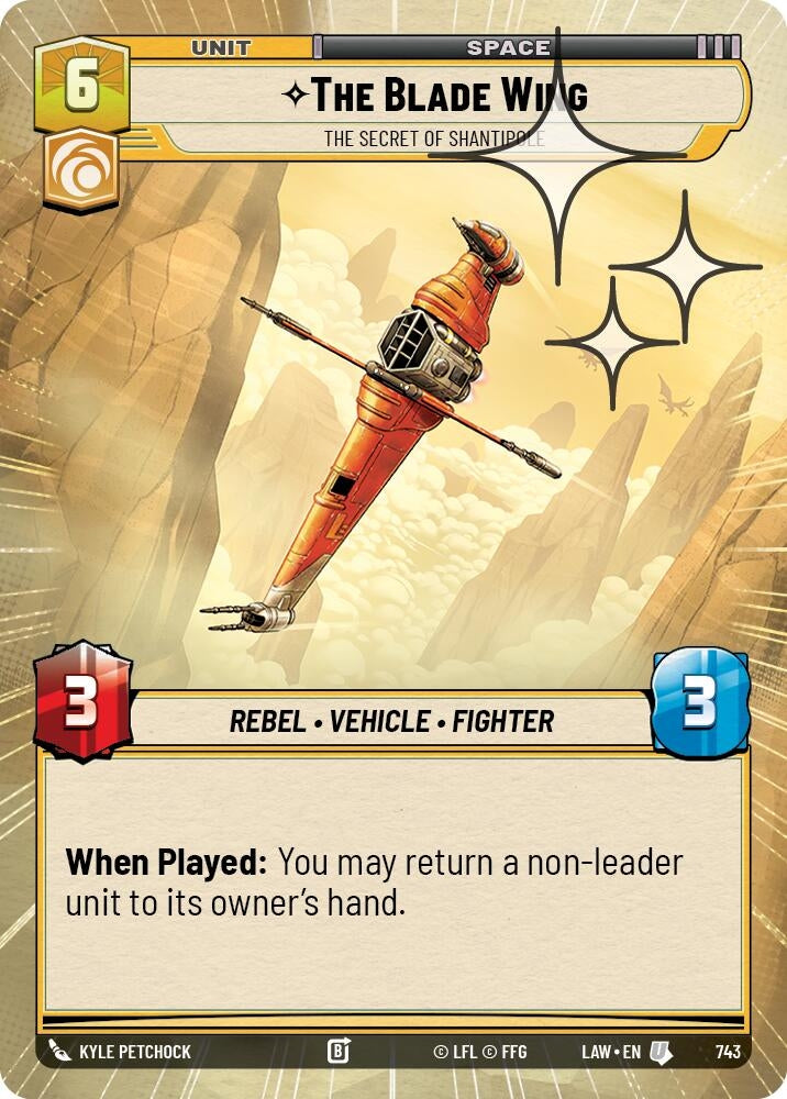 Image for The Blade Wing - The Secret of Shantipole (Hyperspace Foil) (743) (A Lawless Time) - Star Wars: Unlimited