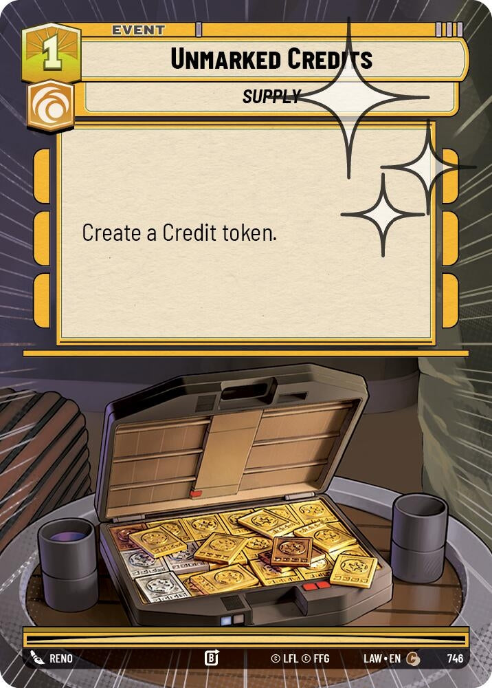 Image for Unmarked Credits (Hyperspace Foil) (746) (A Lawless Time) - Star Wars: Unlimited