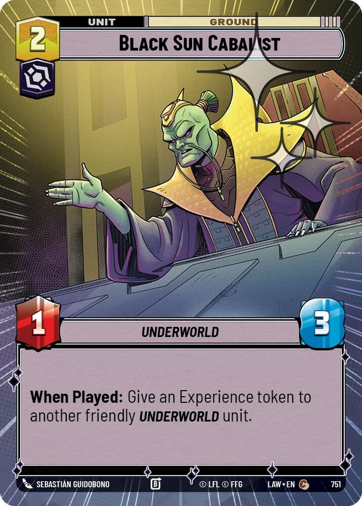 Image for Black Sun Cabalist (Hyperspace Foil) (751) (A Lawless Time) - Star Wars: Unlimited